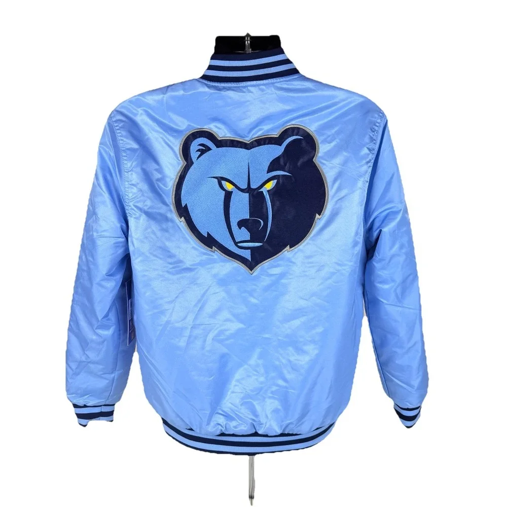 Memphis Grizzlies NBA Ultra Game Retro Varsity Jacket Men's Small Blue New $120